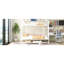Lit superposé double en métal blanc avec tablette et solution pour économiser de l'espace - convertible en lit simple, indispensable pour une chambre à coucher moderne, facile à assembler-646894804-646894805
