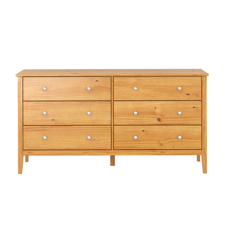 Commode 6 tiroirs Arzell, Miel