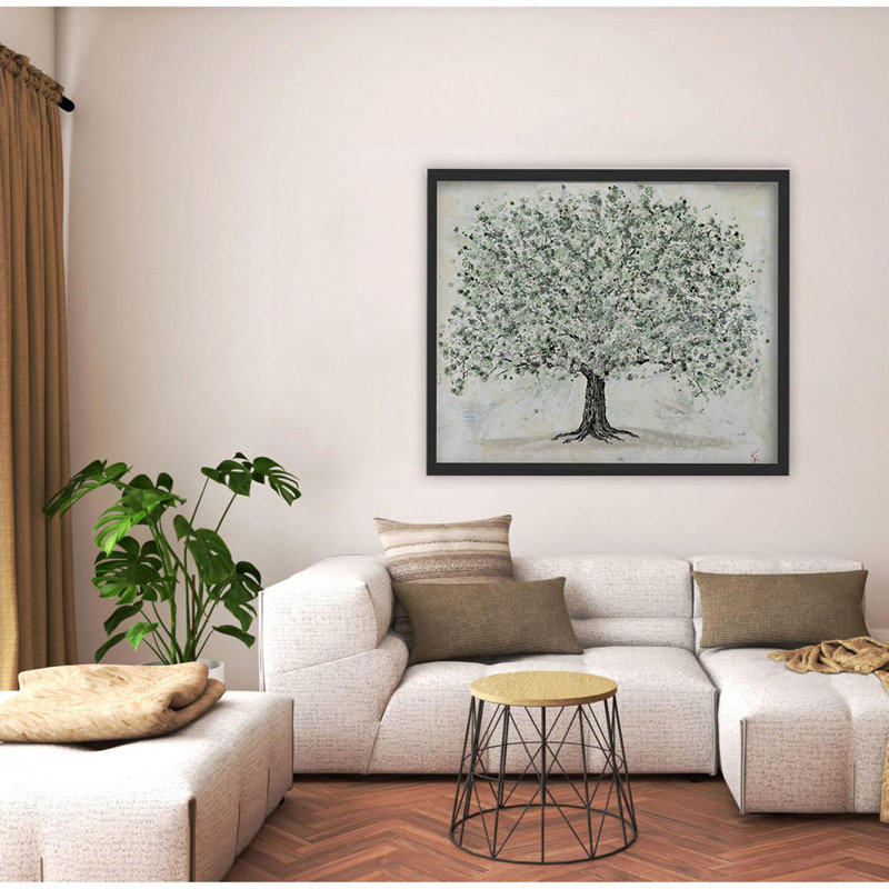 "Radiant Renewal", art mural sur toile, Cadre flottant noir, H 12 po x l 16 po