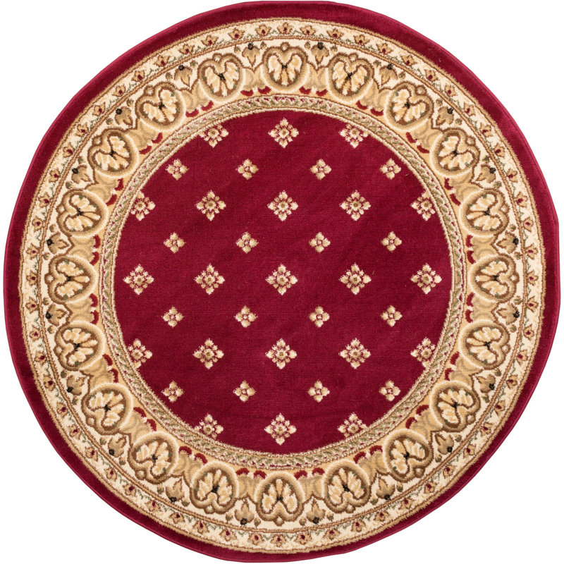 Denzel Geometric Indoor Rug, Round 3'11"
