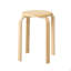 Ensemble de 4 tabourets empilables, tabourets empilables en bois cintré, chaises rondes sans dossier pour la salle à manger, la cuisine et la salle de classe