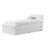 Aysha Lasker Upholstered Low, Twin Profile Platform Bed, White 36.47'' H X 42.75'' W X 84.83'' L-20239027