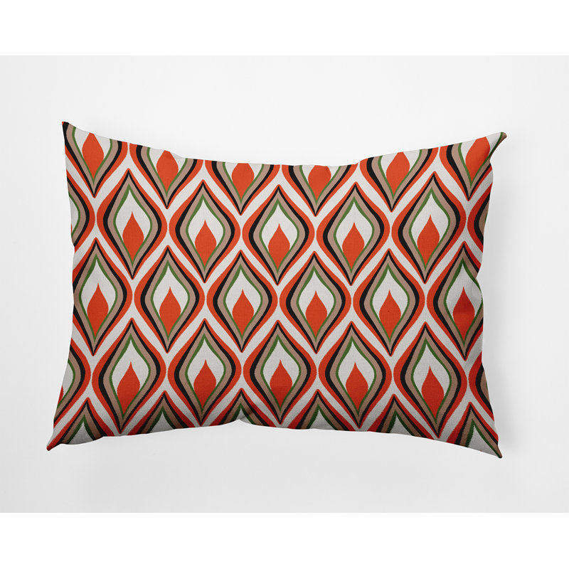  Housse et insert de coussin rectangulaire en polyester pour l'intérieur et l'extérieur par E by Design, Orange récolte