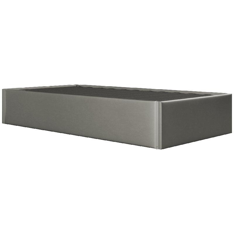 Sapan Upholstered Bed, Metallic Neutral Champagne, Twin