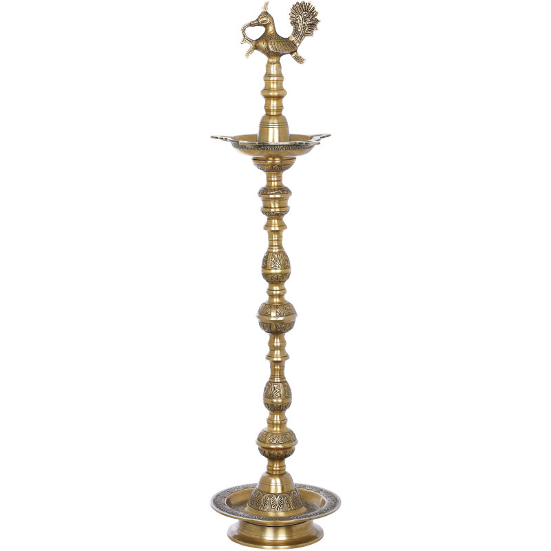 42'' H Brass Tabletop Candlestick