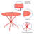 Chanea 35.25" Round Indoor-Outdoor Steel Patio Table-Umbrella Hole-Restaurant Seating-435925922