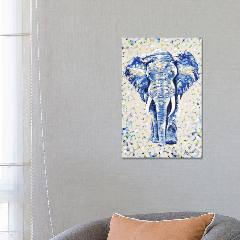 Peanut Elephant - Wrapped Canvas Painting, 66.04 cm H x 45.72 cm W x 1.91 cm D