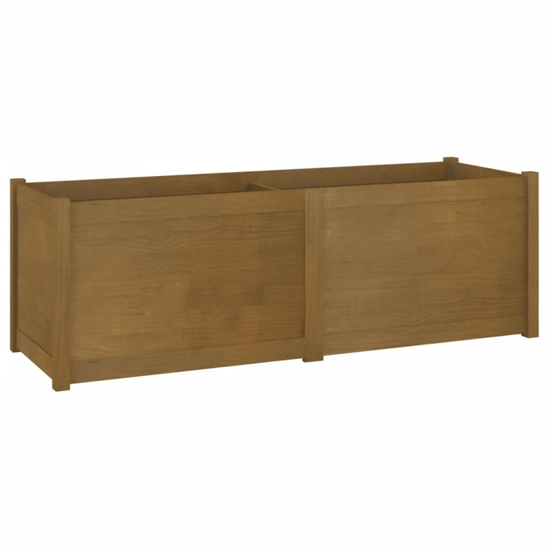 Wood Pot Planter, Honey Brown, 19.7" H x 59.1" W x 19.7" D