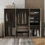 Rangement pour garde-robe en bois 6 portes pour la chambre à coucher, avec 2 tiroirs à l'intérieur