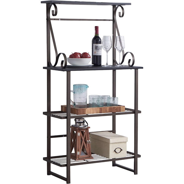 Williston Forge Lacrescenta 26.75'' Steel Baker's Rack with Microwave ...