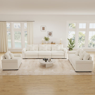 Canapé d'angle modulaire Haven Comfy Cloud, ensemble de salon avec fauteuil