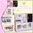 Qaba Play Kitchen, Kids Kitchen Playset Pretend Play Toy Kitchen with Play Phone, Chalkboard, Towel Rack, Ice Maker, 5 Accessories, Storage Space, Microwave & Sink, Gift for 3-8 Years, Pink-104311744