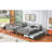 Twin Over Full Bunk Bed With , Gray Trundle & Strong Stability Guardrail, Stable-1952738860