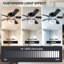 Ventilateur de plafond 52 "en cristal avec lumière DEL intégrée 3CCT à intensité variable et télécommande