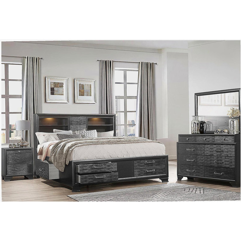 Table de chevet CIVIC GREY, Gris