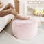 20" Wide Faux Fur Ottoman Round FootStool for Modern Interior Design-1127912112