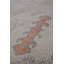 Tapis unique bleu, saumon et ivoire de 8 pi 6 po x 9 pi 11 po