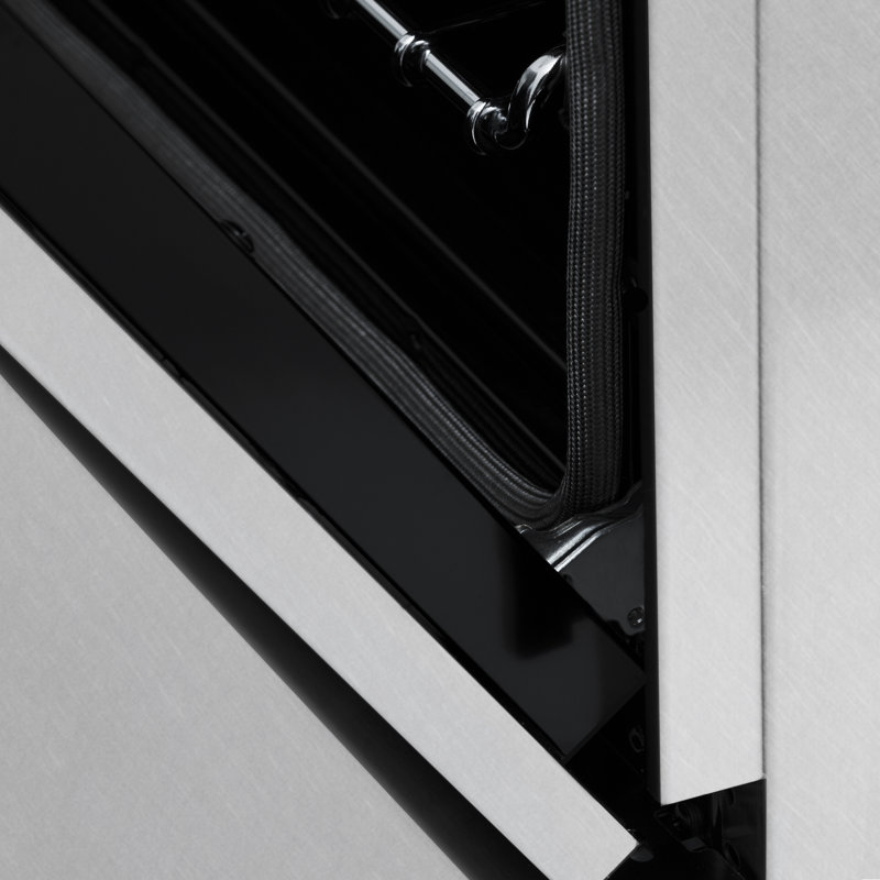 Cuisinière à double carburant ZLINE Autograph Edition 30 po Legacy, Acier inoxydable satiné noir mat