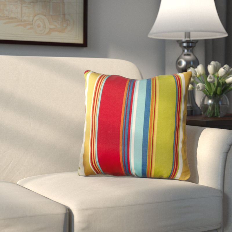 16" x 16" Outdoor Throw Pillow, Westport Garden Striped