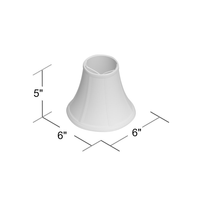 5'' H Silk Bell Lamp Shade, Cream