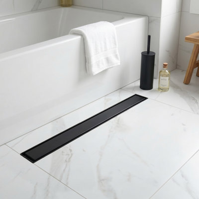 Drain de douche rectangulaire moderne avec insert 2 en 1 et couvercle plat convenant à Bahtroom