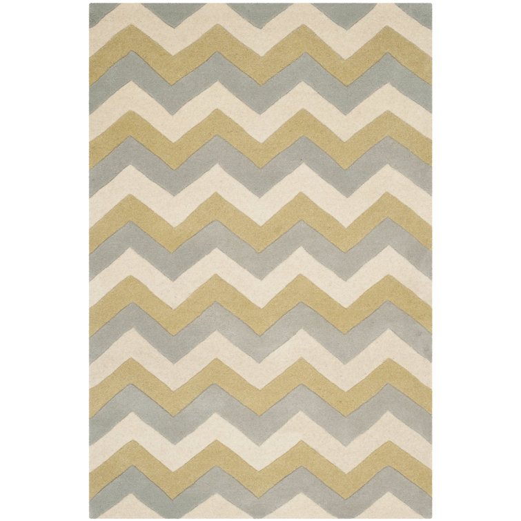 Teresita Hand Tufted Wool Chevron Rug