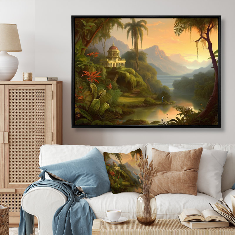 Coastal Mountain View - impression, H 12 po x l 20 po x P 1 po, Cadre flottant noir