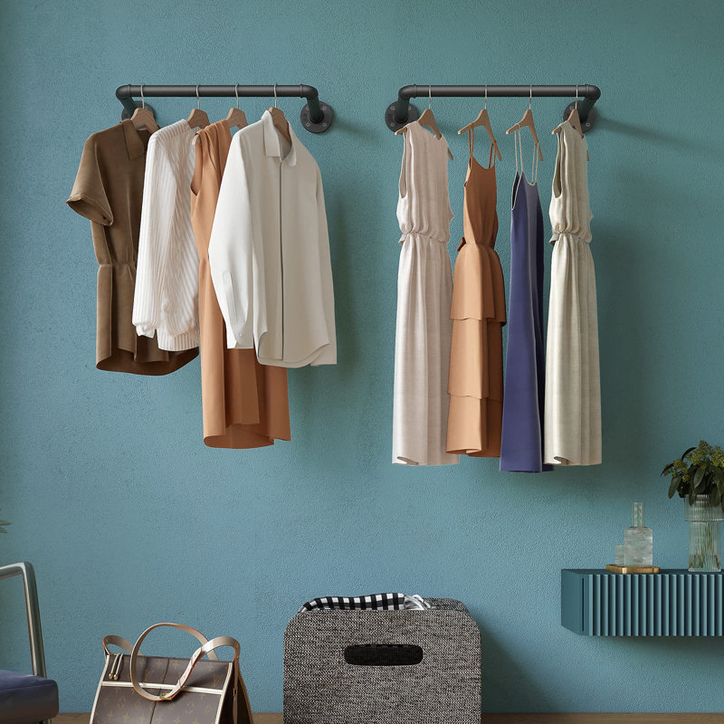 48.7cm Wall Mounted Clothes Rack