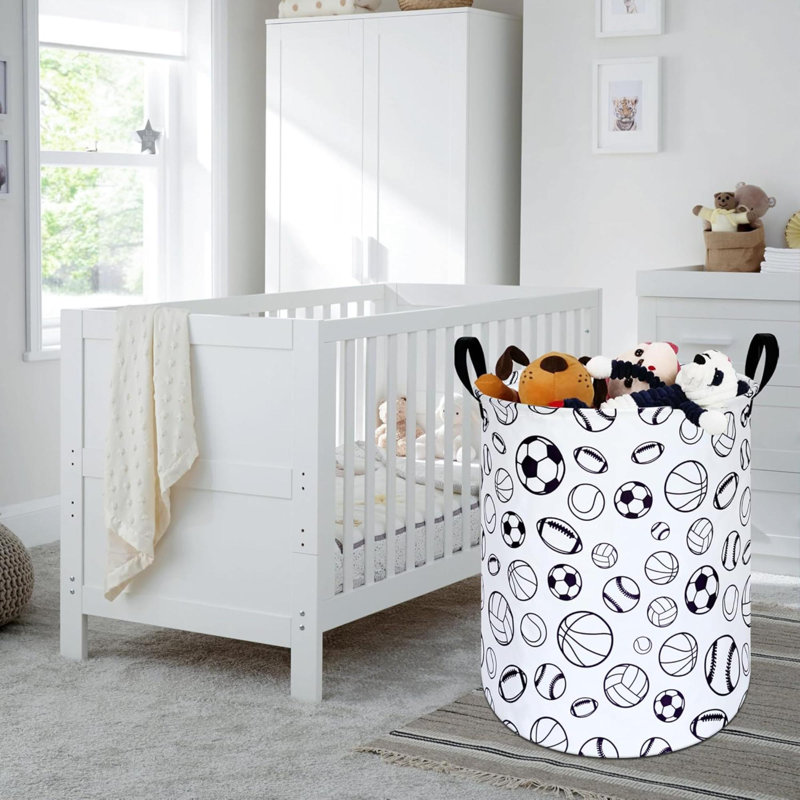 Round Laundry Gift Basket Storage Hamper Clothes Storage Organizer Bins Shelf Basket With Handles For Room Decor