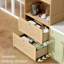 Armoire de cuisine en bois de 72 po H 72 po - Rangement pour garde-manger en rotin avec port USB, fermeture en douceur et tablette ajustable en hauteur, pour le vestibule ou la salle à manger, naturel-1846480664