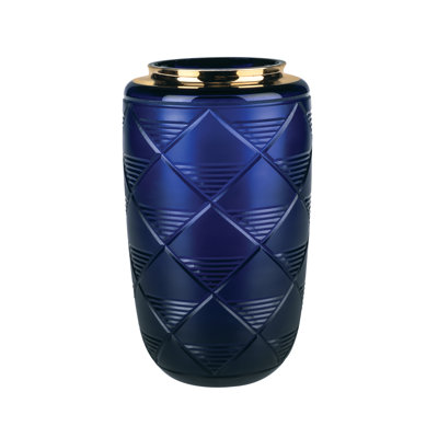 Jet Blue Handmade Glass Table Vase