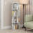 Daly 4-Tier Freestanding Rotating 360 Display Bookshelf, Bookcase, Storage Rack, White