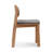 Aston Solid Wood Patio Dining Side Chair in Brown