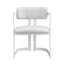 Ensemble de 2 chaises rembourrées en tissu avec structure en métal beige, capacité de poids de 265 lb-132645531-132645530