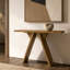 Console, table d'entrée étroite de 43,4 pouces de long avec base en forme de V, console de canapé rustique pour le couloir, le salon, le canapé derrière-206054677