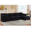 Canapé modulaire luxueux en tissu chenille 5 pièces avec repose-pieds-118318779-118318776