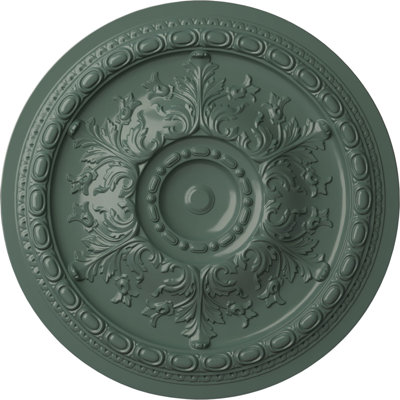 Endurathane Oslo Ceiling Medallion, 38 3/8"OD x 2 7/8"P (Fits Canopies up to 7 5/8"), Hand-Painted Cloud Burst Finish