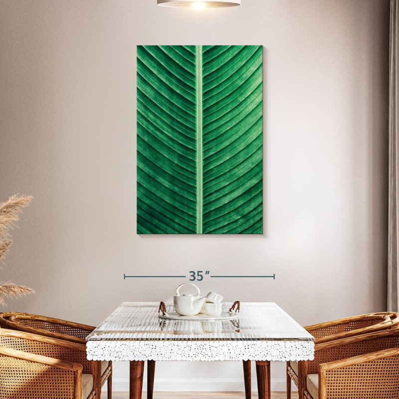 Harnek Green Leaf Lines, 45" H x 30" W