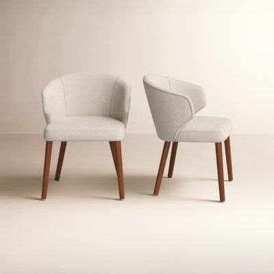 Kanalu Wing Back Side Dining Chair with Solid Wood Legs