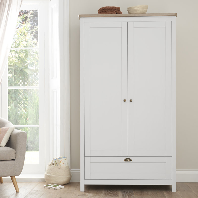 Tutti Bambini Verona 2 Door Wardrobe, White/Oak