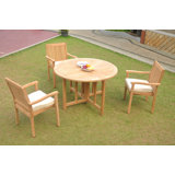 Benito Outdoor 3 - Piece Teak Bistro Set
