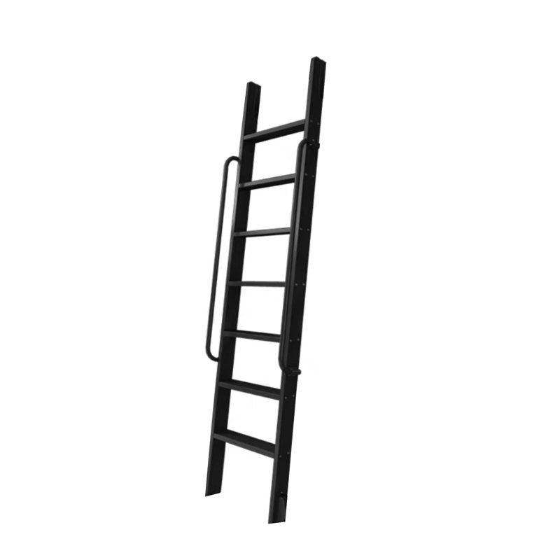 8 - Step Aluminum Lightweight Folding Straight Ladder with One-piece Side Panel and Removable Kit