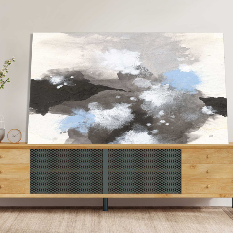 Bouffée de bleu I - peinture, L 30 po x H 18 po, Toile tendue