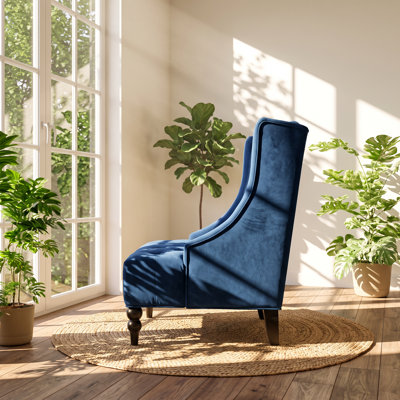 Christopher Knight Home 50.25" W x 34" D x 38.5" H Button-Tufted Velvet Wingback Loveseat