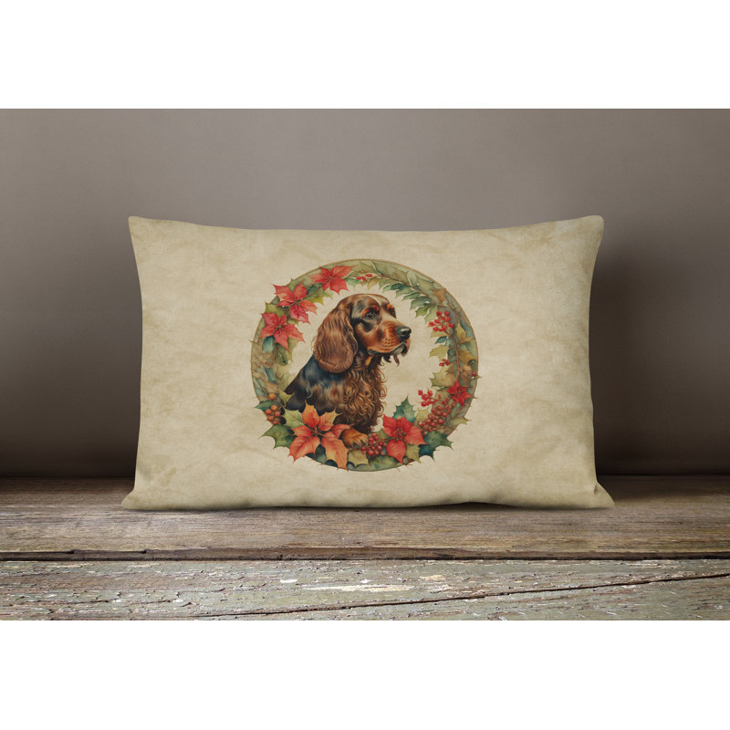 Christmas Flowers Frame Other/No Pattern Throw Pillow, 12" x 16", Rectangular
