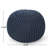 Bordeaux  Knitted Cotton Round Pouf, Navy Blue-1034037917