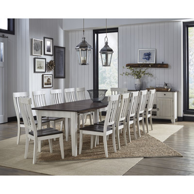 Ensemble de salle à manger extensible en bois massif Tam Miami