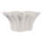 Decorative Vase Porcelain Abstract Ruffled Design Sculptural Accent For Home Office Bedroom Or Living Room Display - 8" Ivory
