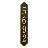 Admiral Personalized Vertical Estate 4-Line Wall Address Plaque