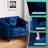 Jeliana 31 Wide Lint Sofa Chair Upholstered Single Sofa Chair with Rivet Decor Rolling Armrests-274424122